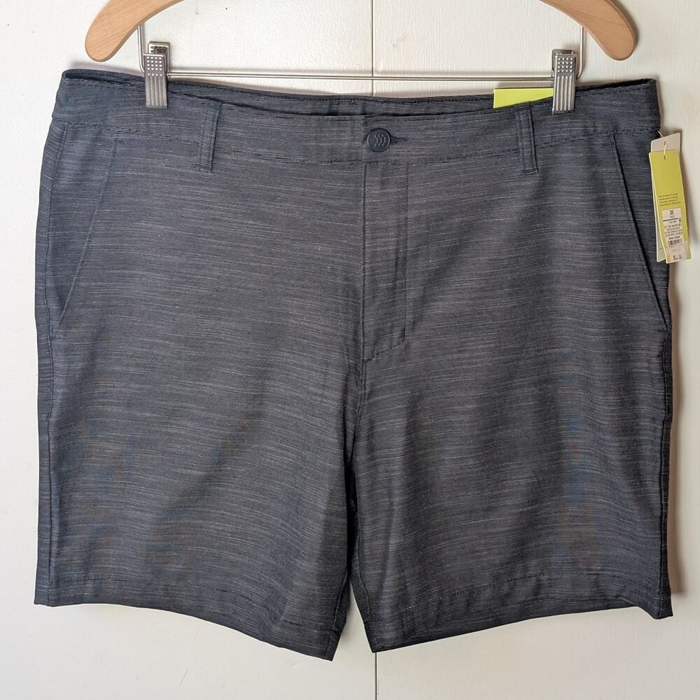 All In Motion Golf Striped Black Shorts Size 38